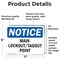 Signmission Main Lockout Tagout Point, 7 in W x Rectangle, Vinyl Decal OS-2PACK-NS-D-57-L-14090 - alternate 3